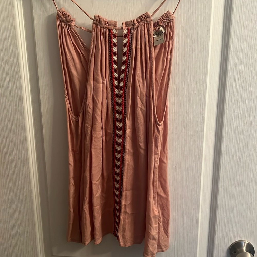 Lucky Brand woven linen top size Small